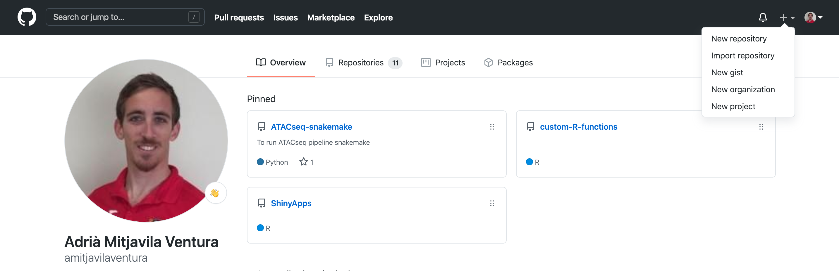 Three steps to create a repository on GitHub to publish your website in <code>username.github.io</code>: 1) Go to your GitHub account and create a new repository with the '+' tab in the top-right corner; 2) name your repository as 'username.github.io', where username is your GitHub username, and click at 'create repository' at the end of the page; 3) click to 'uploading existing files' and, in the new page, drag or upload your files.